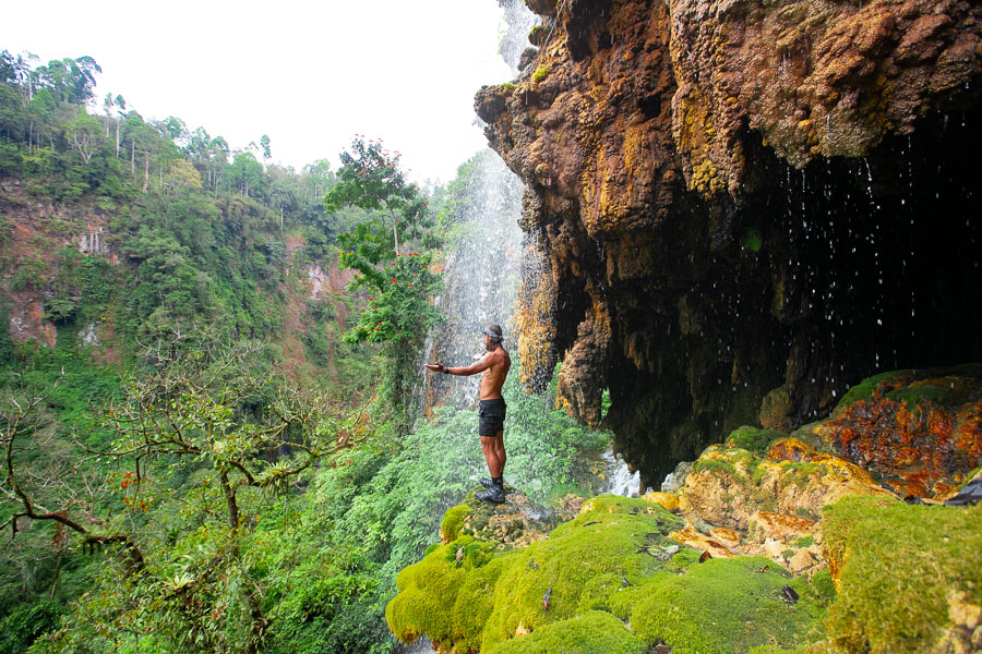 Goa Tetes Waterfall In Lumajang, East Java
