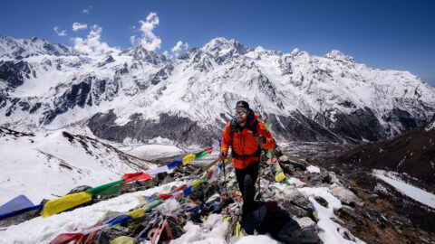 Hiking to Kyanjin Ri from Kyanjin Gompa in Nepal