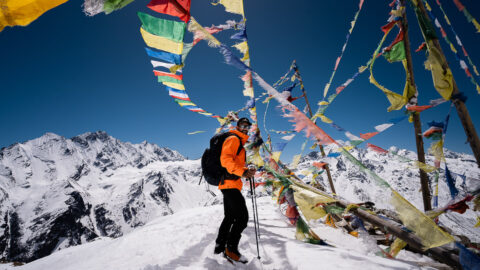 Hiking to Tserko Ri from Kyanjin Gompa in Nepal