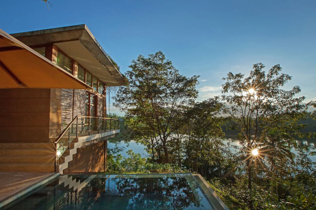An eco lodge in Sri Lanka featuring a swimming pool.