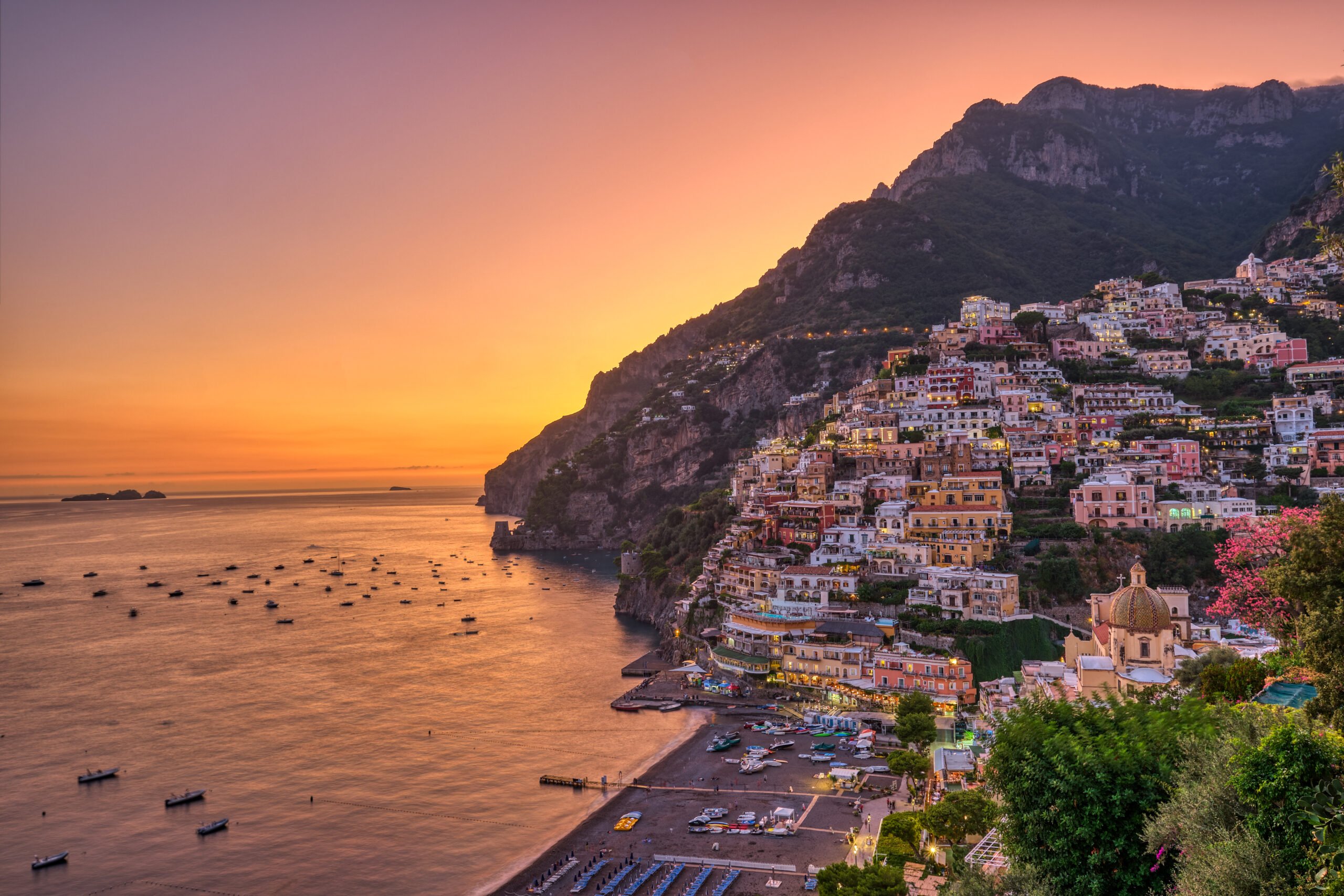 Sunset over Positano